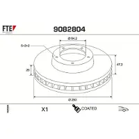 FTE Bremsscheibe COATED RANGE FTE 9082804