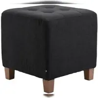 Proregal CHEFGASTRO Sitzhocker ZION antik-hell HxBxT 46x45x45cm Stoff Schwarz