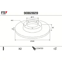 FTE Bremsscheibe COATED RANGE FTE 9082829
