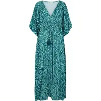 Apricot Midikleid "Midikleid" mit Kordel, 2 tlg. mit Zebra-Print und Kimono-Ärmeln