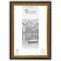 Clamaro Bilderrahmen Antik Massivholz 'SPLIT' Shabby Chic Vintage Barock | Gold | , Größe:48x30