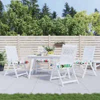 vidaXL Stabli Möbel Sitzkissen 4 Stk. Mehrfarbig 40x40x7 cm Stoff - Gartenmöbelauflagen Klassisches Design58526937