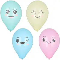 Papstar Luftballons Ø 25 cm farbig sortiert "Kawaii", 12 x 8 Stück 96 Stück