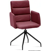 58 aufm Kessel Armlehnstuhl drehbar (8er-Set) Donica 52x92x60 Schwarz/Marsala