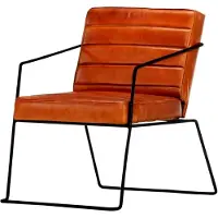 Markenlos Sessel für Wohnzimmer, Lesesessel, Stillsessel, Fernsehsessel, Hellbraun Echtleder