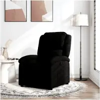 Markenlos Relaxsessel Schwarz Stoff, Fernsehsessel, Kinosessel, Gaming Couch