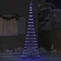 vidaXL "Schlussverkauf" LED-Weihnachtsbaum(1 pc) - Kunstbaum/Tannenbaum - mit 355 LEDs Blau 184,5 cm Metall C8163