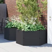 vidaXL CLORIS Pflanzkübel 2 Stk. Anthrazit PP - Beete 353