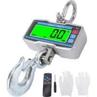 Lixada Digitale Kranwaage 2000kg 4400lbs Industrielle Hängewaage 0,8 Zoll 5 Ziffern LCD Display Einheit Schalten Daten halten Tara Null Reset Funktion
