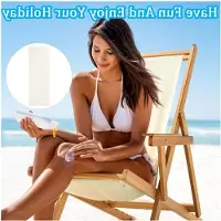 Markenlos 2 Stück Ersatzstoff für Strand-Sling-Sessel Weiß