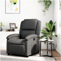 Markenlos Relaxsessel Grau Kunstleder, Fernsehsessel, Kinosessel, Gaming Couch
