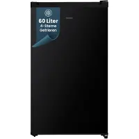 Homex Gefrierschrank, Tiefkühlschrank klein - 60L Nutzinhalt, 4-Sterne Gefrieren, Freezer freistehend, schwarz, FS1016-B