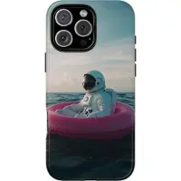 WOYC Astronaut auf pinker Luftmatratze – Hülle Kompatibel mit iPhone 16 Pro Max