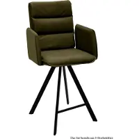 58 aufm Kessel Thekenstuhl drehbar (8er-Set) Diahann 52x109x60 Schwarz/Khaki