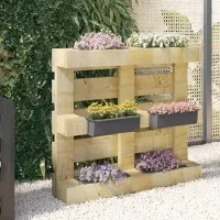 Prolenta Maison Exclusive - Pflanzkasten für Europaletten 12 Stk. Grau 36x13,5x9,5 cm PP