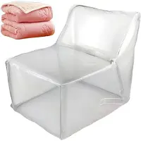 Markenlos Aufbewahrungssack für Stofftiere, groß, transparent, wiederverwendbarer Organizer für Plüschtiere für Bett, Entspannungsraum, Sofa, Spielbereich, Schlafsaal, Couch, Schlafzimmer