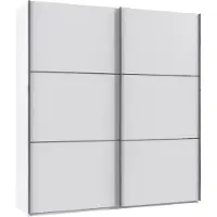 Freiraum Schwebetürenschrank >indiana A< in WEISS - 200x216x65cm (BxHxT)