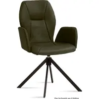 58 aufm Kessel Armlehnstuhl drehbar (6er-Set) Deonne 58x92x60 Schwarz/Khaki