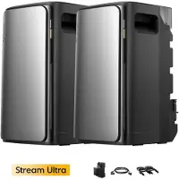 EcoFlow Balkonkraftwerk Speicher 3840Wh, 2x Stream Ultra 1920Wh All-in-One Speicher mit Smart Meter,2300W AC Ausgang, 4-MPPT, 0% VAT