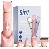 Kuny 5-in-1 Rasierer Damen Elektrischer Intimrasierer, Bikini Trimmer (IPX7 Wasserdicht Wet/Dry, LED-Display), mit USB-Ladestation für Körper & Beine