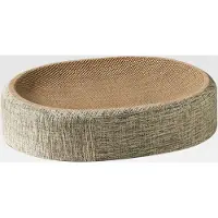 Markenlos Cat Scratch Board – niedliches Kratzbrett | Cat Scratcher | Wohnzimmer SAFA weiß | Sisal Scratching Lounge Bett | Haustierbedarf für den Rückzugsort Verwendung der Wohnung