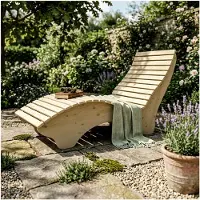 Markenlos Gartenliege Relaxliege Himmelsliege Ruhe-Vroni (Fichte) 2-teilig stehend Breite 80cm Waldsofa