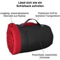 Kurgo Wander Bed Loft Red Reisedecke, Größe:Large