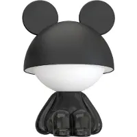 Luxus Europe - Nachtlampe Kinderzimmer Mouse Schwarz - Draadloos LED Nachtlampje Kinderen - USB-C Oplaadbaar