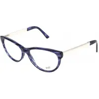 Web WE5143 54/14/140 Brille Shiny Blau Acetat FRAU WE5143