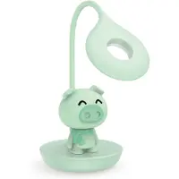 Luxus Europe - Nachtlampe Kinderzimmer Piggy Mini Mintgrün - Kabelloses LED-Nachtlicht für Kinder – USB-C wiederaufladbar