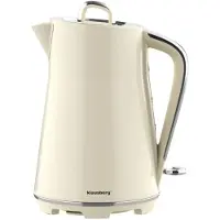 Klausberg Wasserkocher 1,7 L Edelstahl KB9016 mit 1850-2200 W Leistung und verdecktem Heizelement