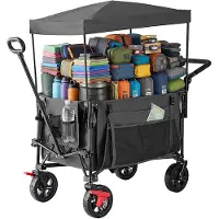 Northix Faltbarer Trolley mit Dach, 200 l Fassungsvermögen, 150 kg Tragkraft