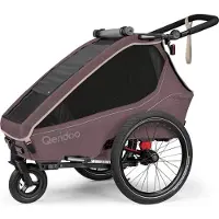 Qeridoo Kidgoo 1 - Kinderfahrradanhänger für 1 Kind, Farbe: Phantom Grey