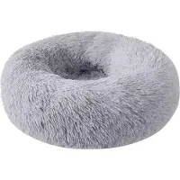 Surtep Haustierbett Jenny rund hellgrau 40x40x20cm extra weich gepolstert für Hunde & Katzen