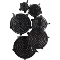 GEFU Deckel Flexifresh Schwarz (6er-Set)