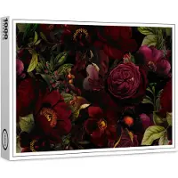 Raxxa Premium-Puzzle "Dunkle Opulente Blumenpracht Vintage Gothic Eleganz", 1000 Teile