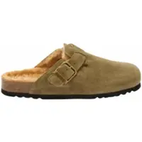 Scholl Clog Herren Olivier F New Wildleder Fell Khaki-Schuhgröße 45
