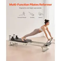 Vevor faltbarer Pilates-Trainingsapparat, geeignet für Haushaltsfitnessstudios, für Fortgeschrittene und Anfänger, maximale Belastbarkeit 181,44 kg
