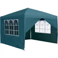 NaiZy 3x3 m Faltpavillon, wasserdicht & UV-Schutz, stabiler Gartenpavillon mit 4 Seitenteilen, inkl. Tragetasche – Grün