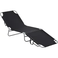 XTEILC Sonnenliege, klappbar, verstellbare Rückenlehne, Campingliege rostfreier Metallrahmen, 187 x 55 x 24
