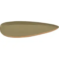 HowHomely Tablett "Mila" in Khaki - (B)25 x (H)19 cm | Gr.: onesize