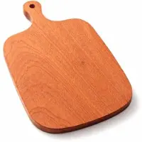 Layba Teak Servierbrett mit Griff Holz Schneidebrett Frühstücksbrett