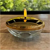 Sirius Home LED-Dekoleuchte Lia, goldfarben, Akku, Glas, Kunststoff Lia, messing / gold, für Wohn- / Esszimmer, Glas