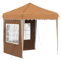 vidaXL Pop-up Partyzelt 195 x 195 x 245 cm Beige Oxford-Stoff