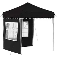 vidaXL Pop-up Partyzelt 195 x 195 x 245 cm Schwarz Oxford-Stoff