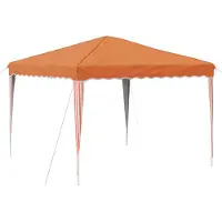 Syfax Pop-up Partyzelt 288 x 288 x 245 cm Orange Oxford-Stoff