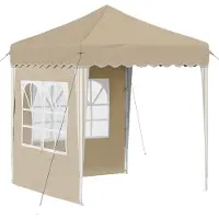 Syfax Pop-up Partyzelt 195 x 195 x 245 cm Creme Oxford-Stoff