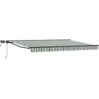 vidaXL Manueller Markisenrahmen mit LEDs 5 x 3,5 m