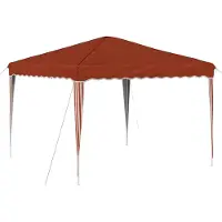Syfax Pop-up Partyzelt 288 x 288 x 245 cm Terrakotta Oxford-Stoff