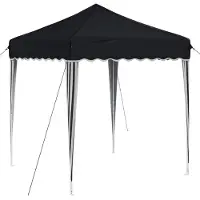 vidaXL Pop-up Partyzelt 195 x 195 x 245 cm Anthrazit Oxford-Stoff